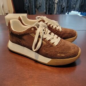 Sam Edelman Layla Brown Corduroy Sneakers Size 7.5